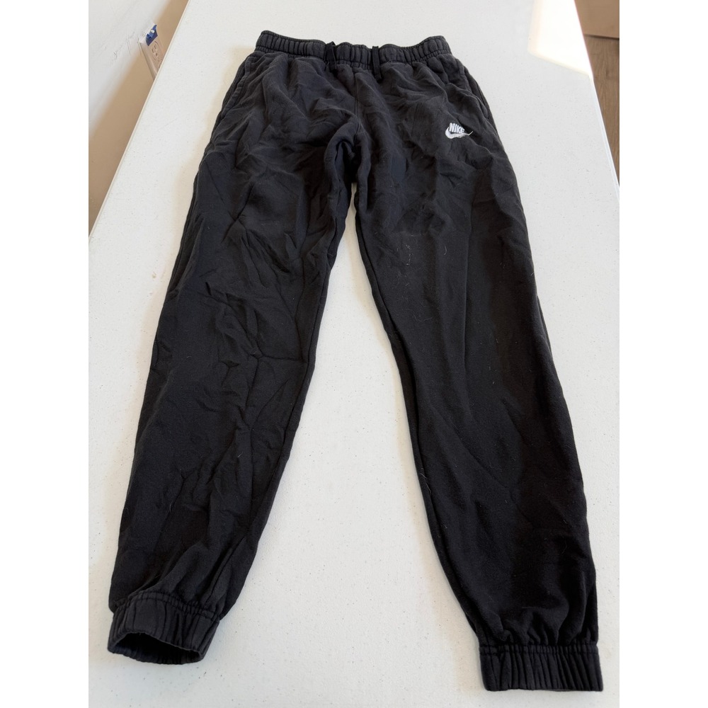 Nike Sportswear Club Fleece Joggers Black Tapered Sweatpants Mens Small